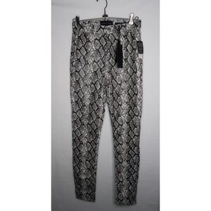 Kendall Kylie Snake Print Faux Leather Pants Skyscraper Skinny 26 Clubwear NWT